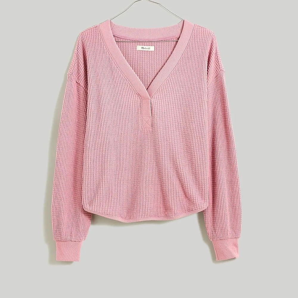 Madewell Brushed Waffle Vneck Tee